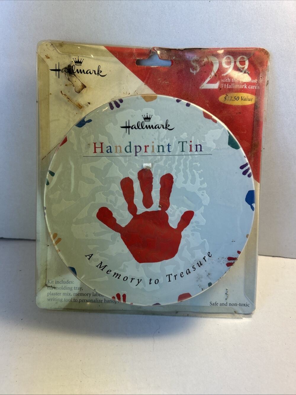 Hallmark - Handprint Tin - A Memory to Treasure - Molding Tray Plaster